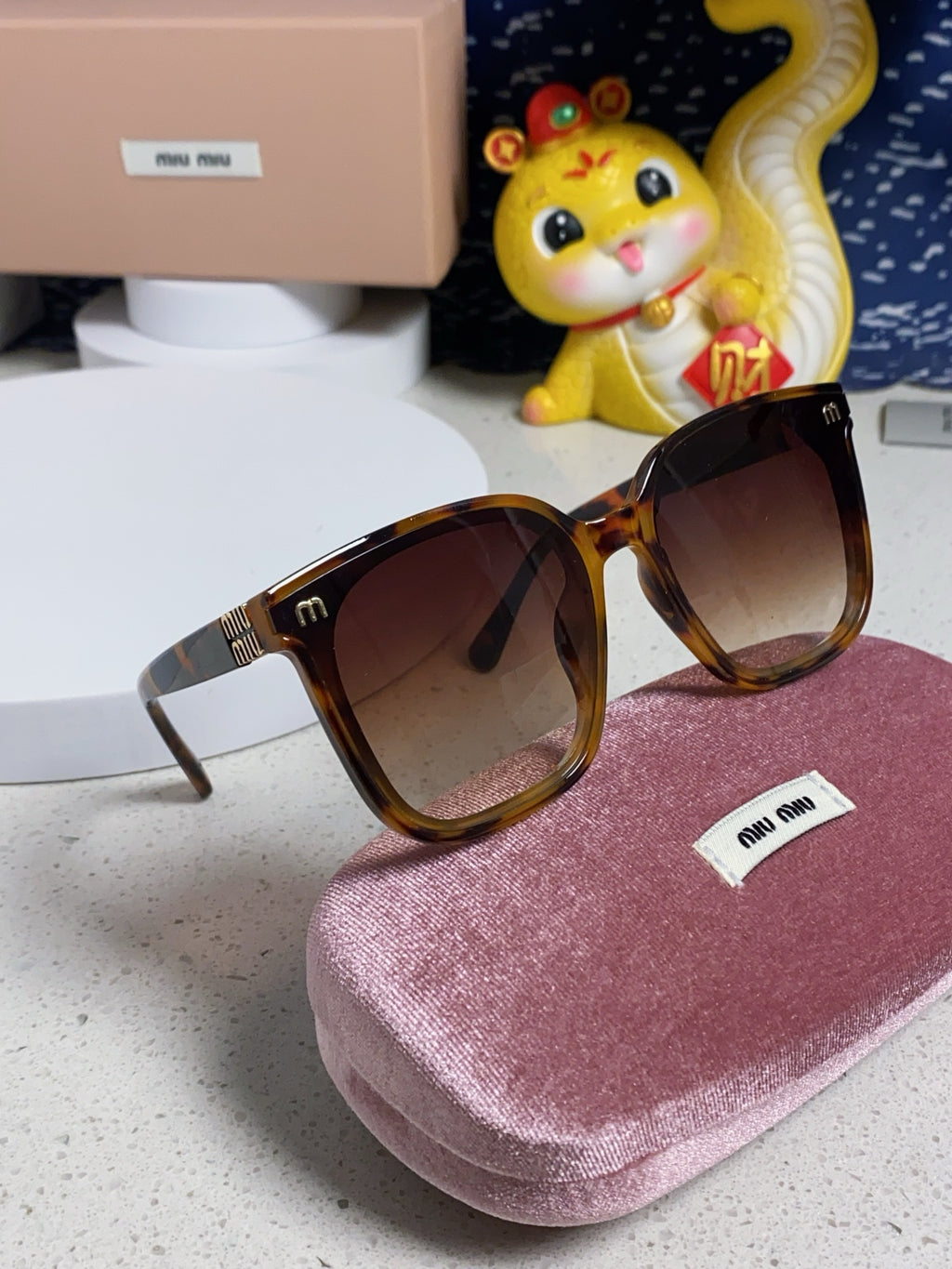 Miu Miu Round Brown Lens Sunglasses for Women - 432671 - detail image 9