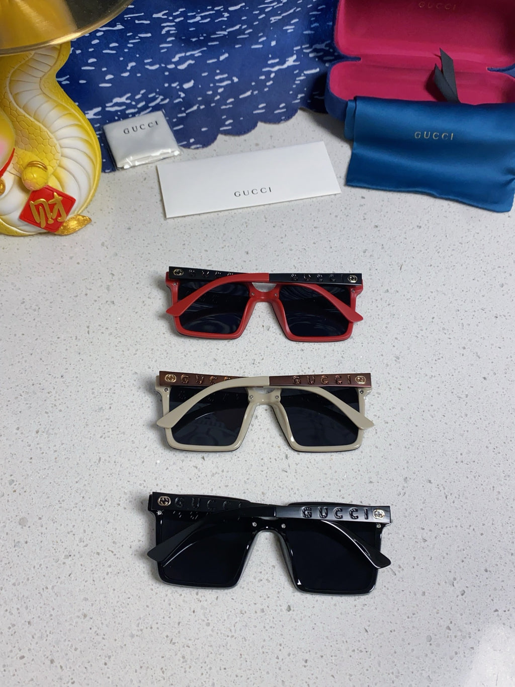Gucci Polarized Square Silver Lens Sunglasses for Men & Women - 357878 - detail image 11