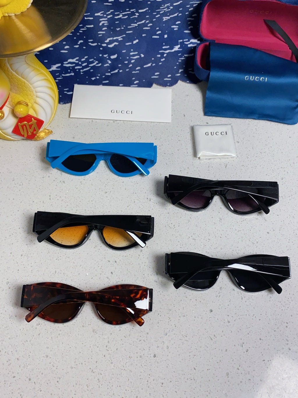 Gucci Cat-Eye Silver Lens Sunglasses for Men & Women - 132224 - detail image 11