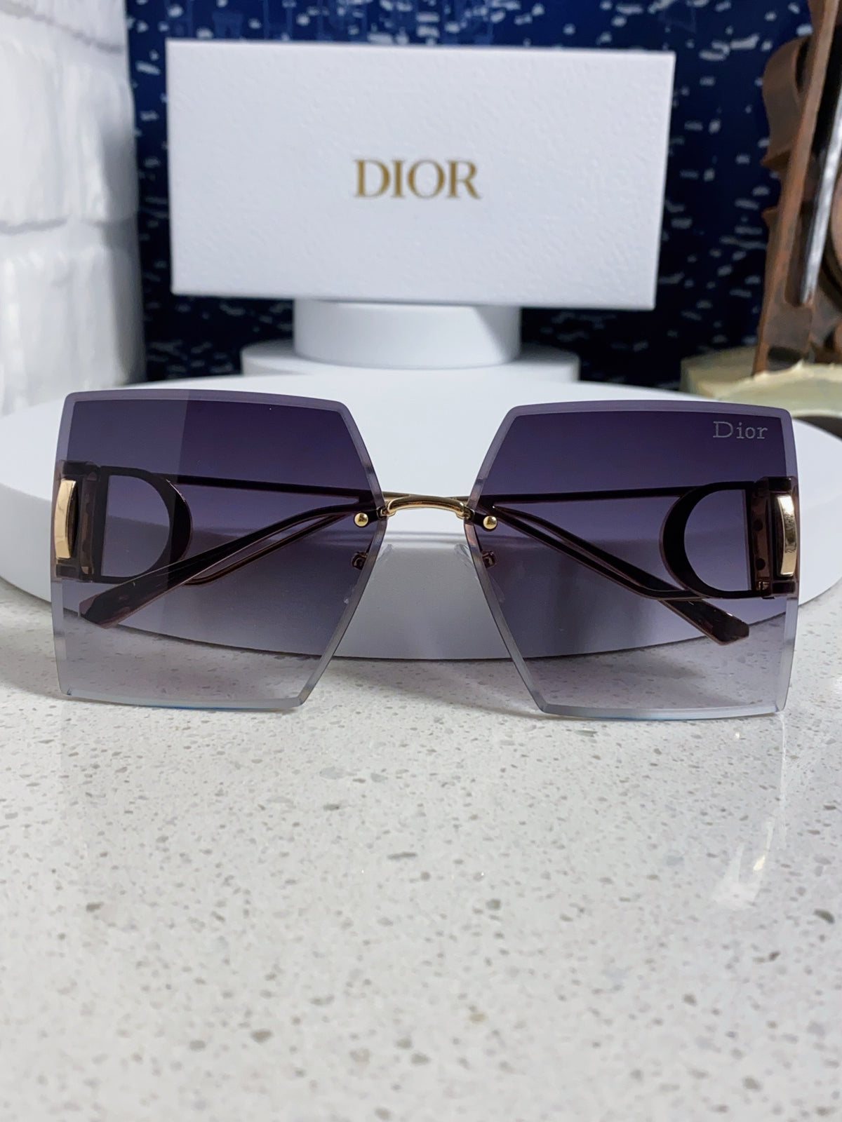 Dior 30MONTAIGNE Lightweight Rimless Gray Lens Sunglasses for Men & W - 415461 - detail image 9