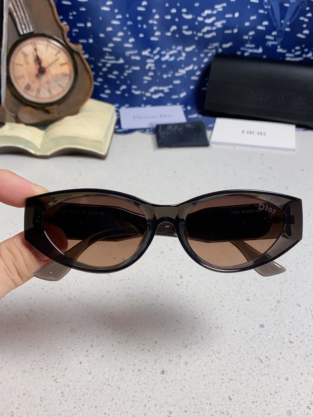 Dior Polarized Fashion Silver Lens Sunglasses for Women - 415364 - detail image 4