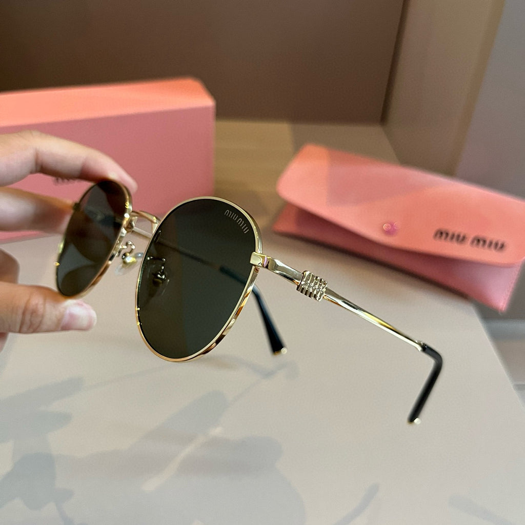 Miu Miu Metal Fashion Brown Lens Sunglasses for Men & Women - 432657 - detail image 4
