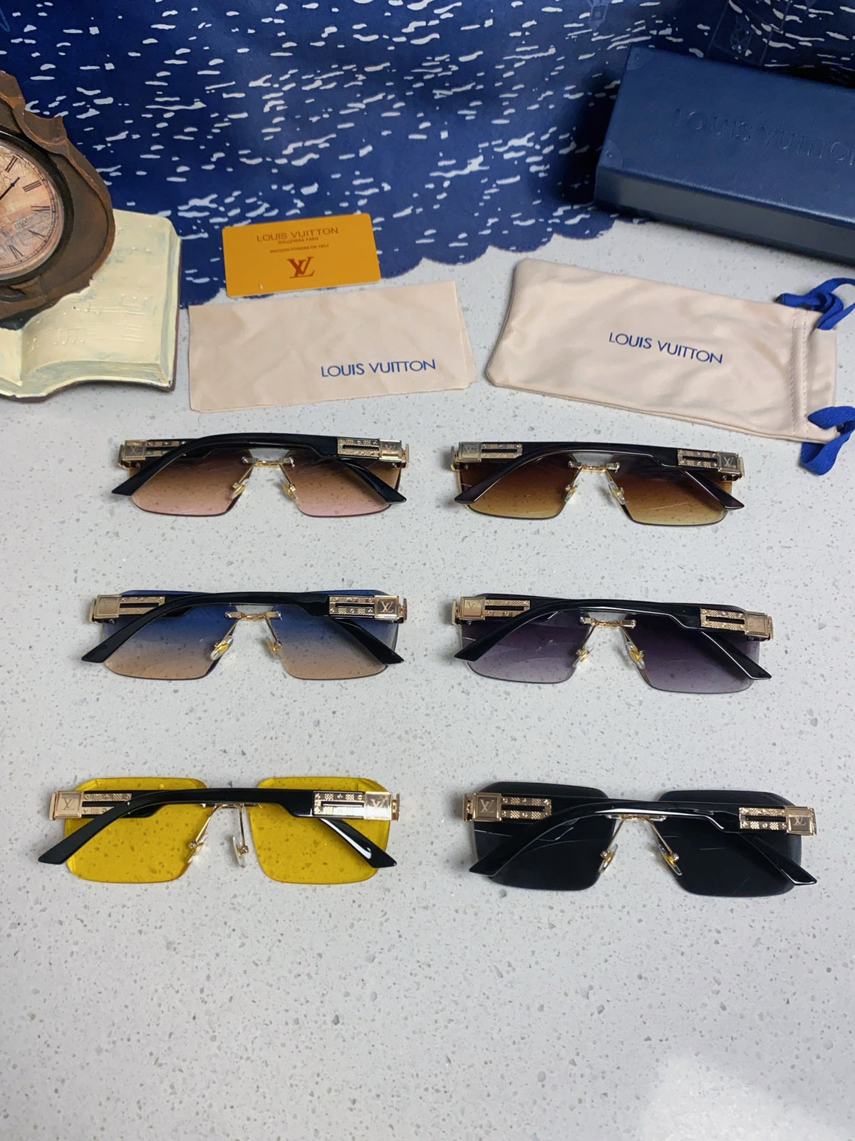 Louis Vuitton Lightweight Rimless Silver Lens Sunglasses for Men & Wo - 132172 - detail image 11