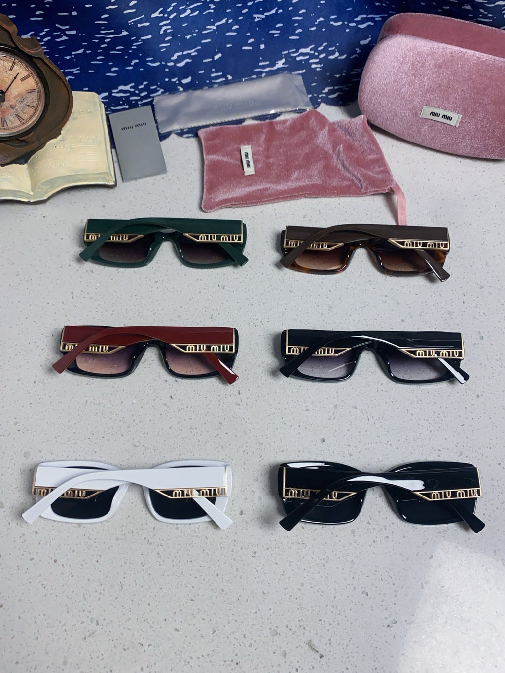 Miu Miu Polarized Square Silver Lens Sunglasses for Women - 449707 - detail image 11
