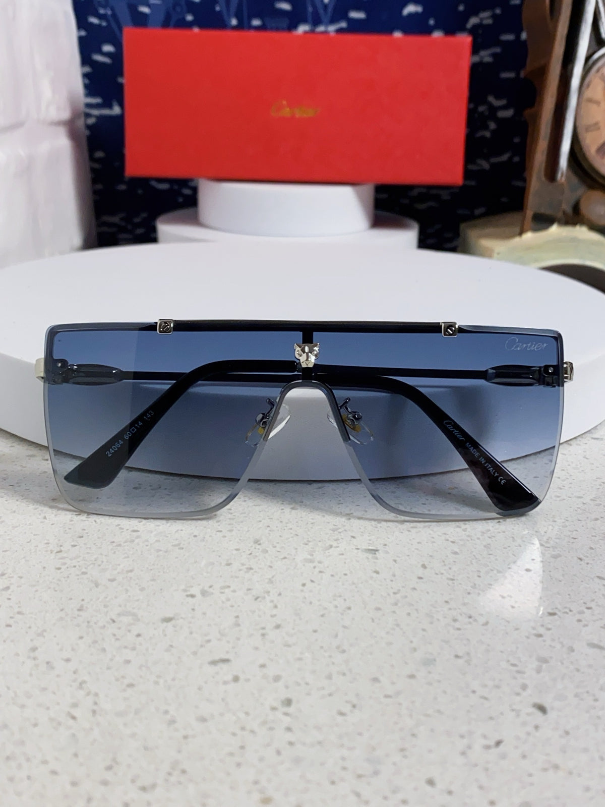 Cartier Fashion Blue Lens Sunglasses for Men - 358575 - detail image 9