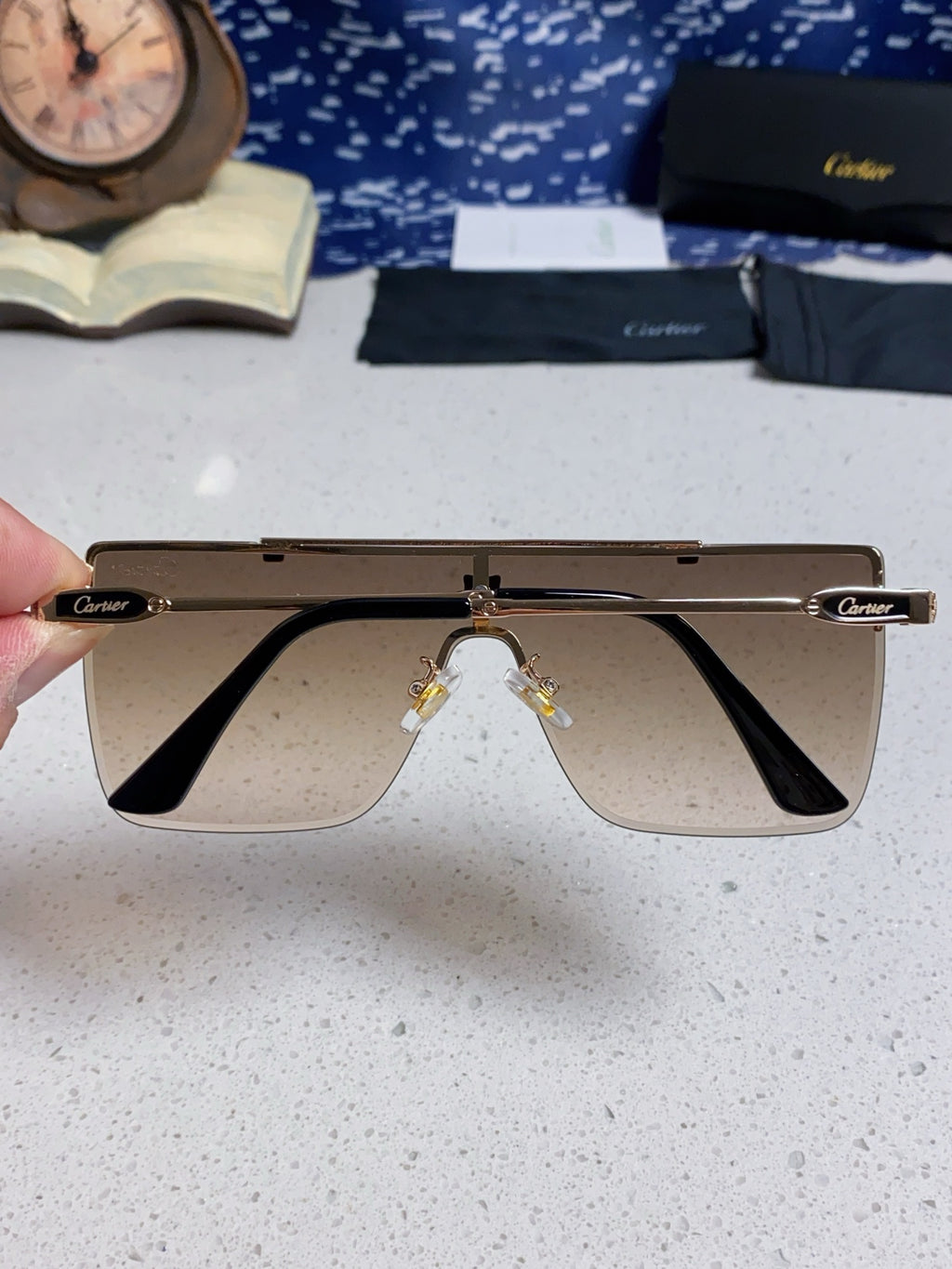 Cartier Fashion Brown Lens Sunglasses for Men - 487206 - detail image 5