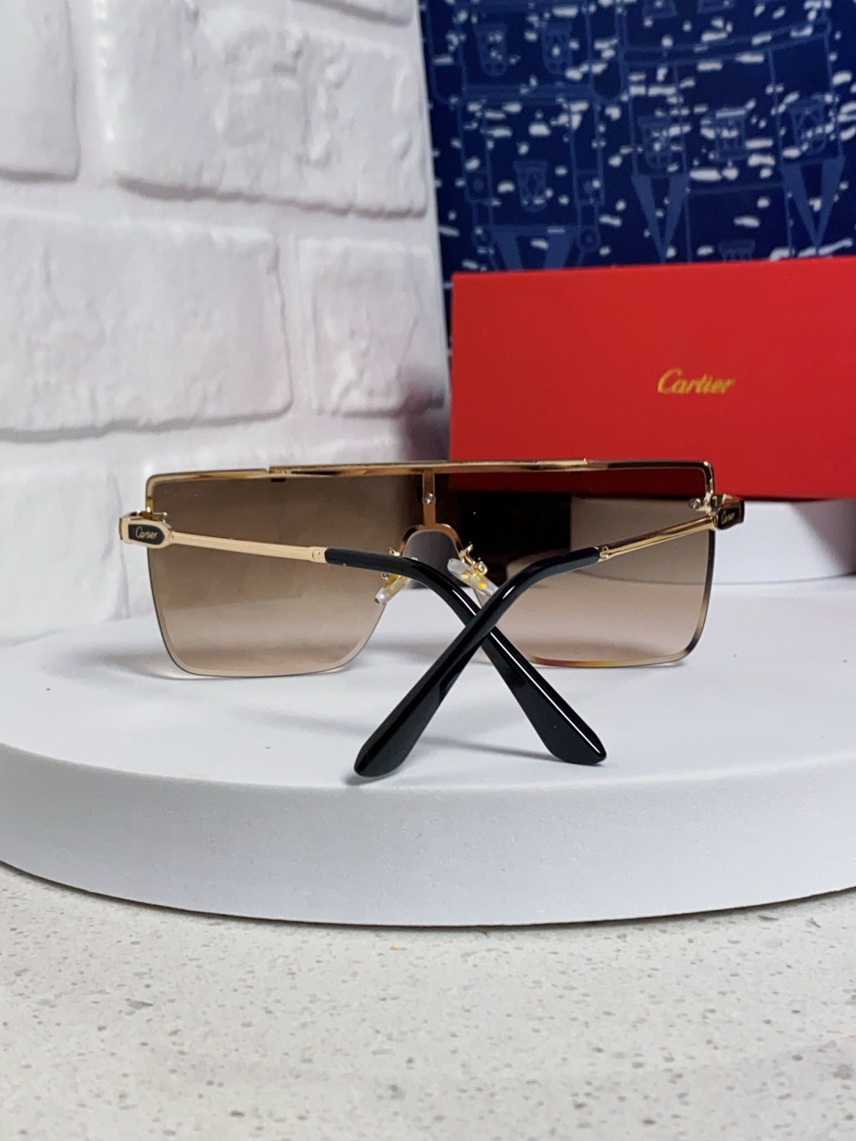 Cartier Fashion Brown Lens Sunglasses for Men - 487206 - detail image 3
