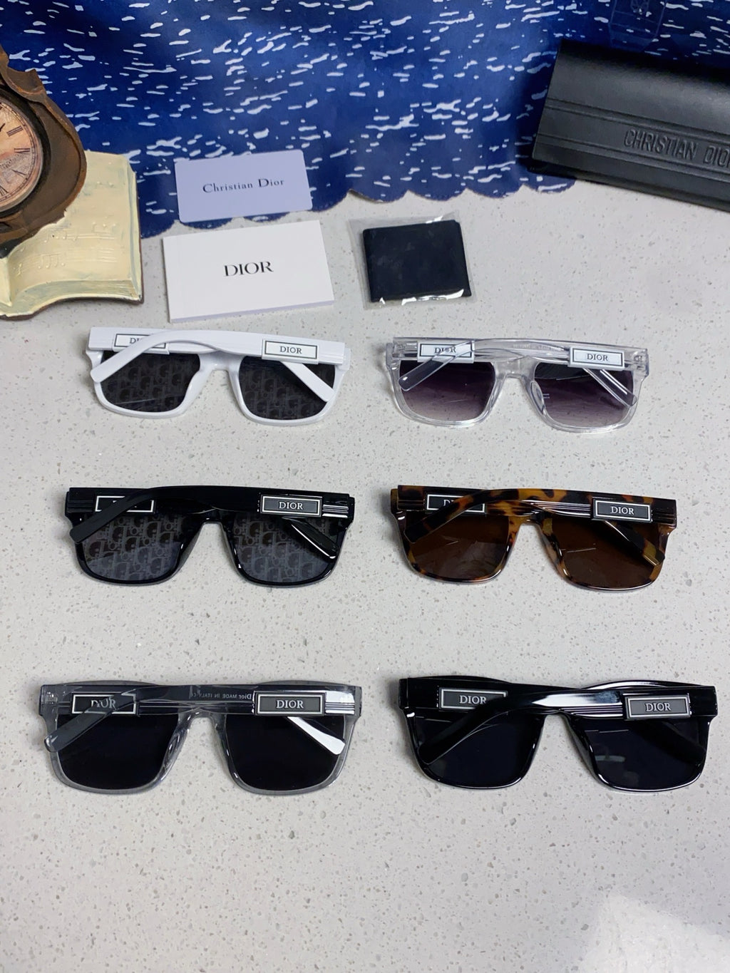 Dior Acetate Square Black Lens Sunglasses for Men & Women - 358198 - detail image 11