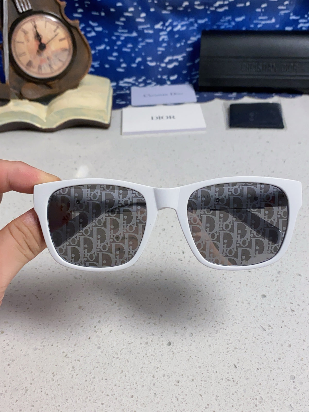 Dior Acetate Square Gray Lens Sunglasses for Men & Women - 486733 - detail image 3