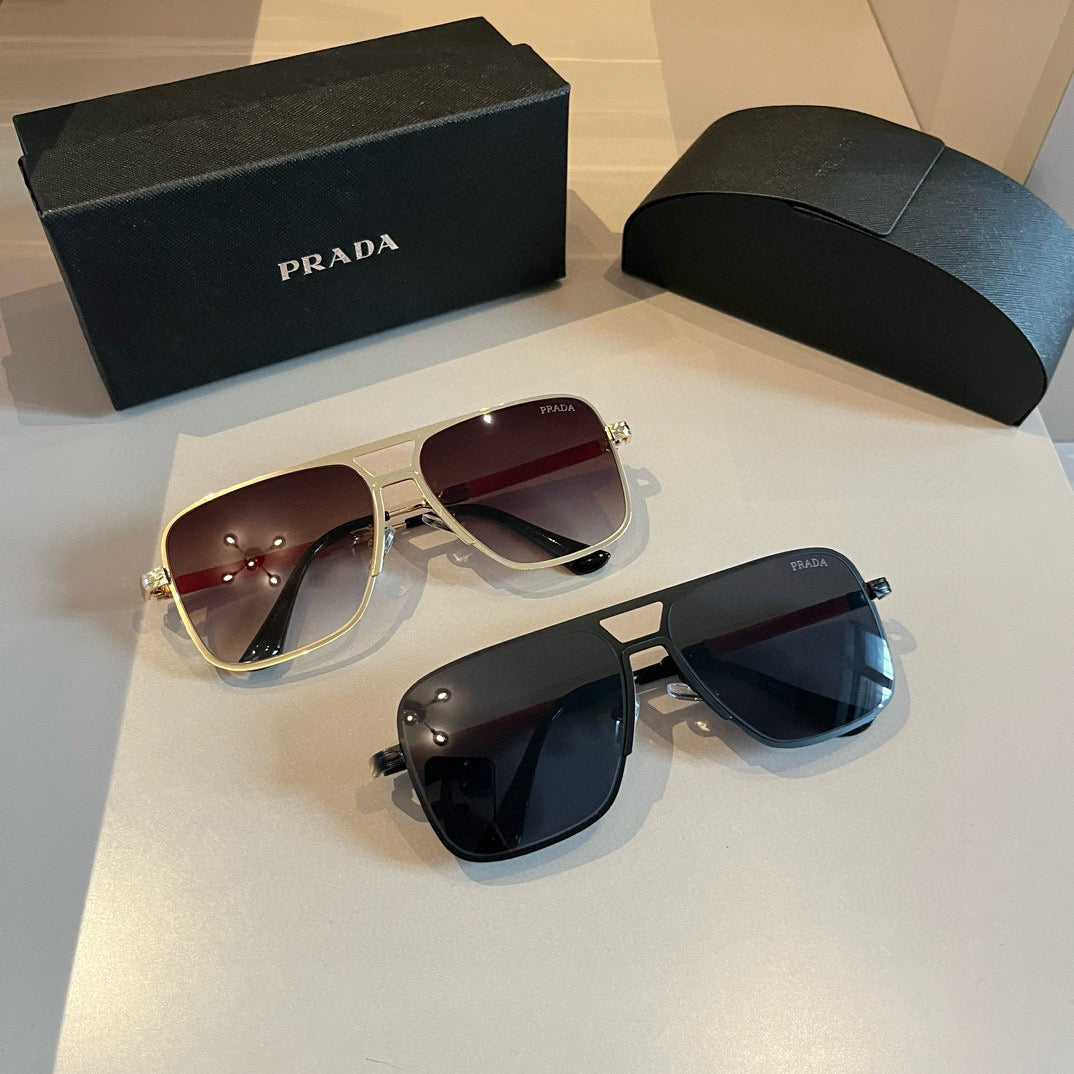 Prada Polarized Fashion Gold Lens Sunglasses for Men - 382584 - detail image 8