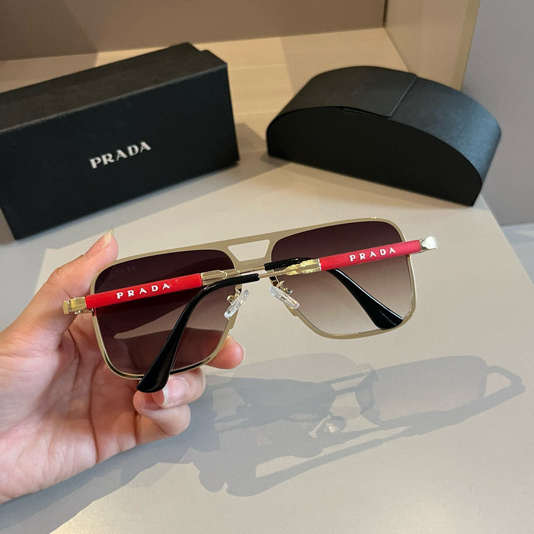 Prada Polarized Fashion Gold Lens Sunglasses for Men - 382584 - detail image 7