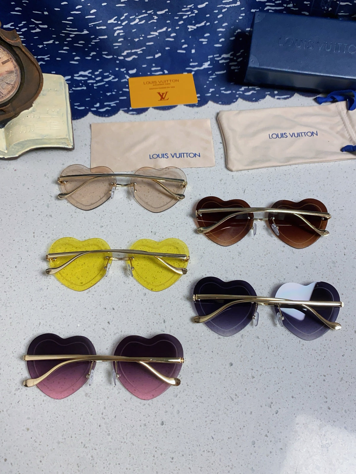 Louis Vuitton Lightweight Rimless Brown Lens Sunglasses for Women - 933761 - detail image 10