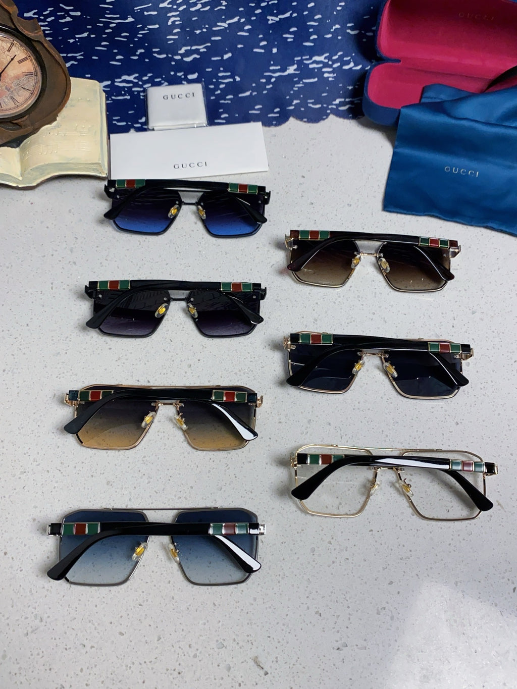 Gucci Polarized Rimless Silver Lens Sunglasses for Men & Women - 382060 - detail image 11