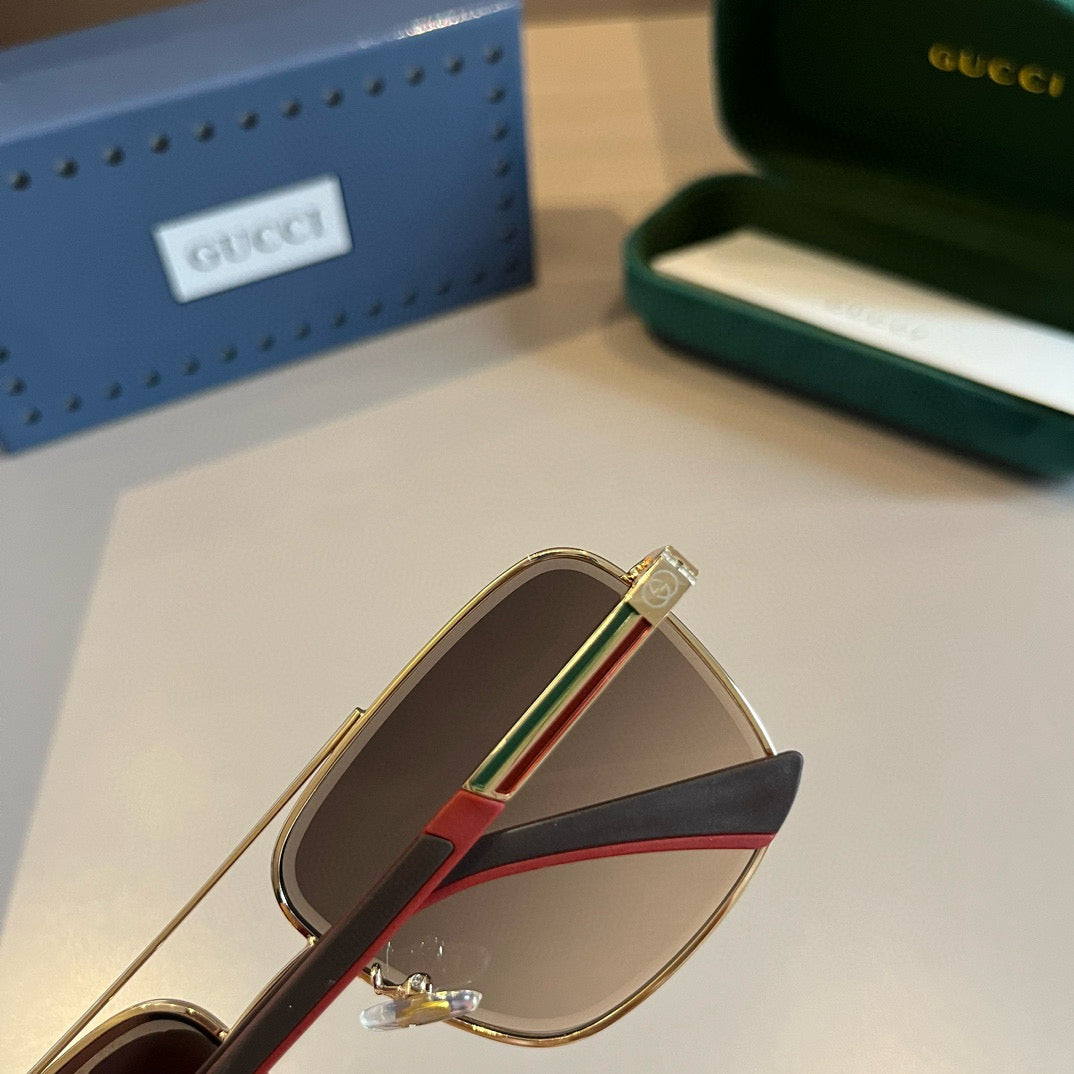 Gucci Polarized Fashion Gold Lens Sunglasses for Men - 415002 - detail image 7