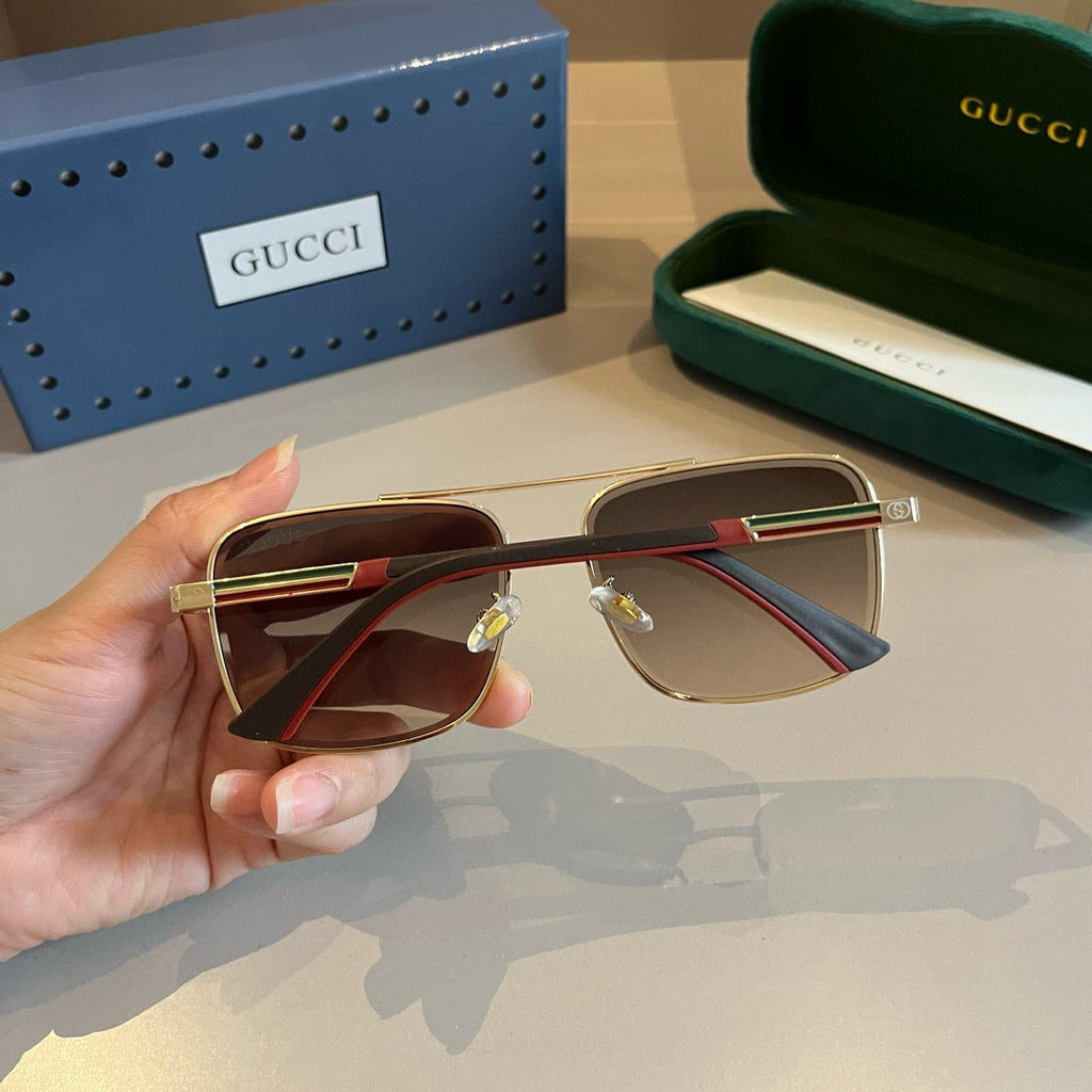 Gucci Polarized Fashion Gold Lens Sunglasses for Men - 415002 - detail image 6