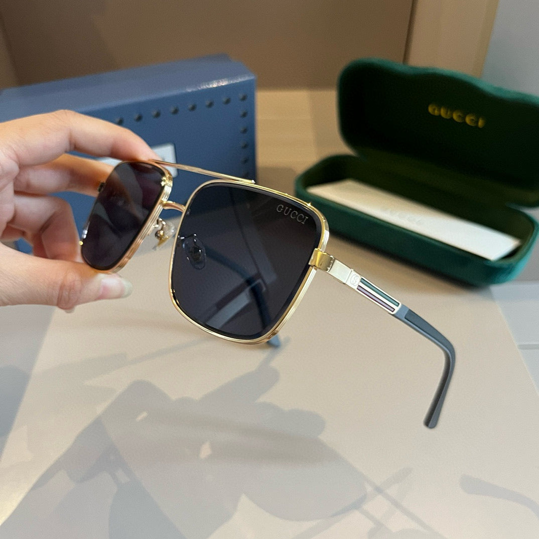 Gucci Polarized Fashion Gold Lens Sunglasses for Men - detail image 5