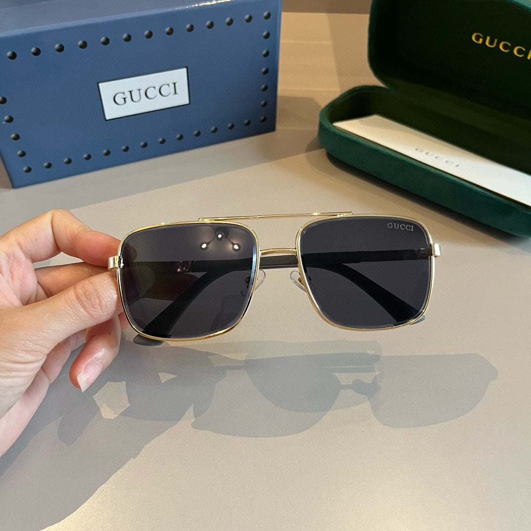 Gucci Polarized Fashion Gold Lens Sunglasses for Men - detail image 2