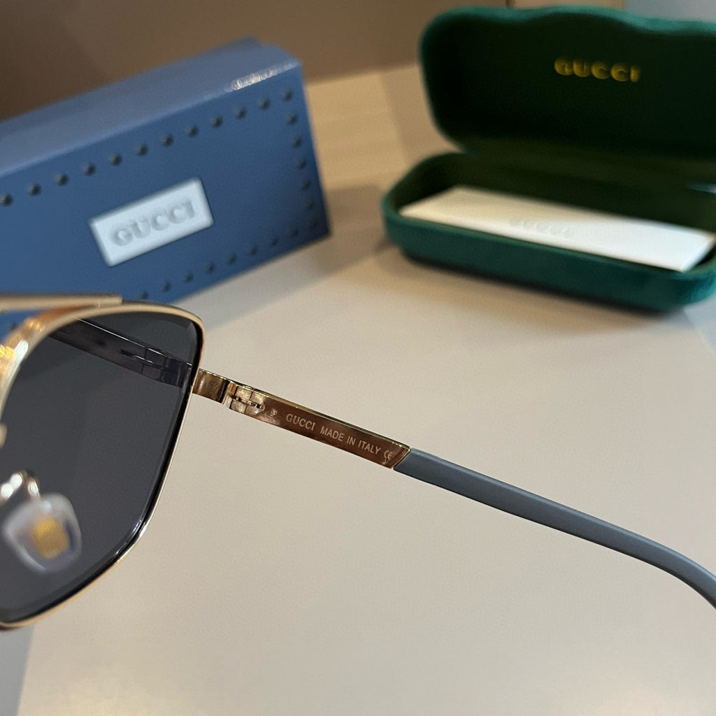 Gucci Polarized Fashion Gold Lens Sunglasses for Men - detail image 8