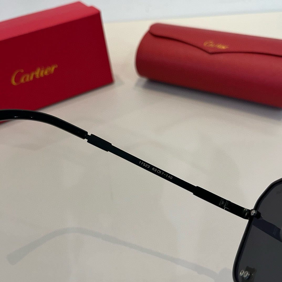 Cartier Lightweight Metal Rimless Silver Lens Sunglasses for Men & Wo - 935072 - detail image 10