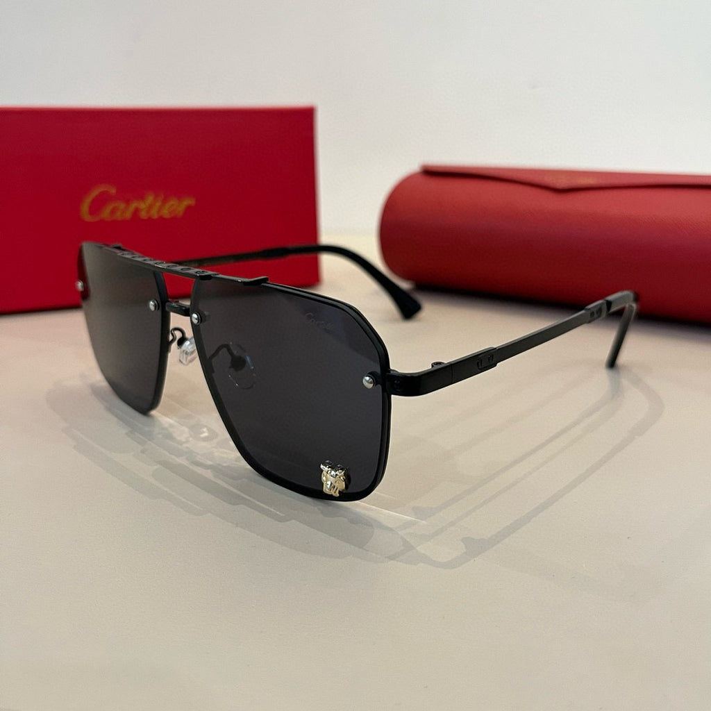 Cartier Lightweight Metal Rimless Silver Lens Sunglasses for Men & Wo - 487330 - detail image 3