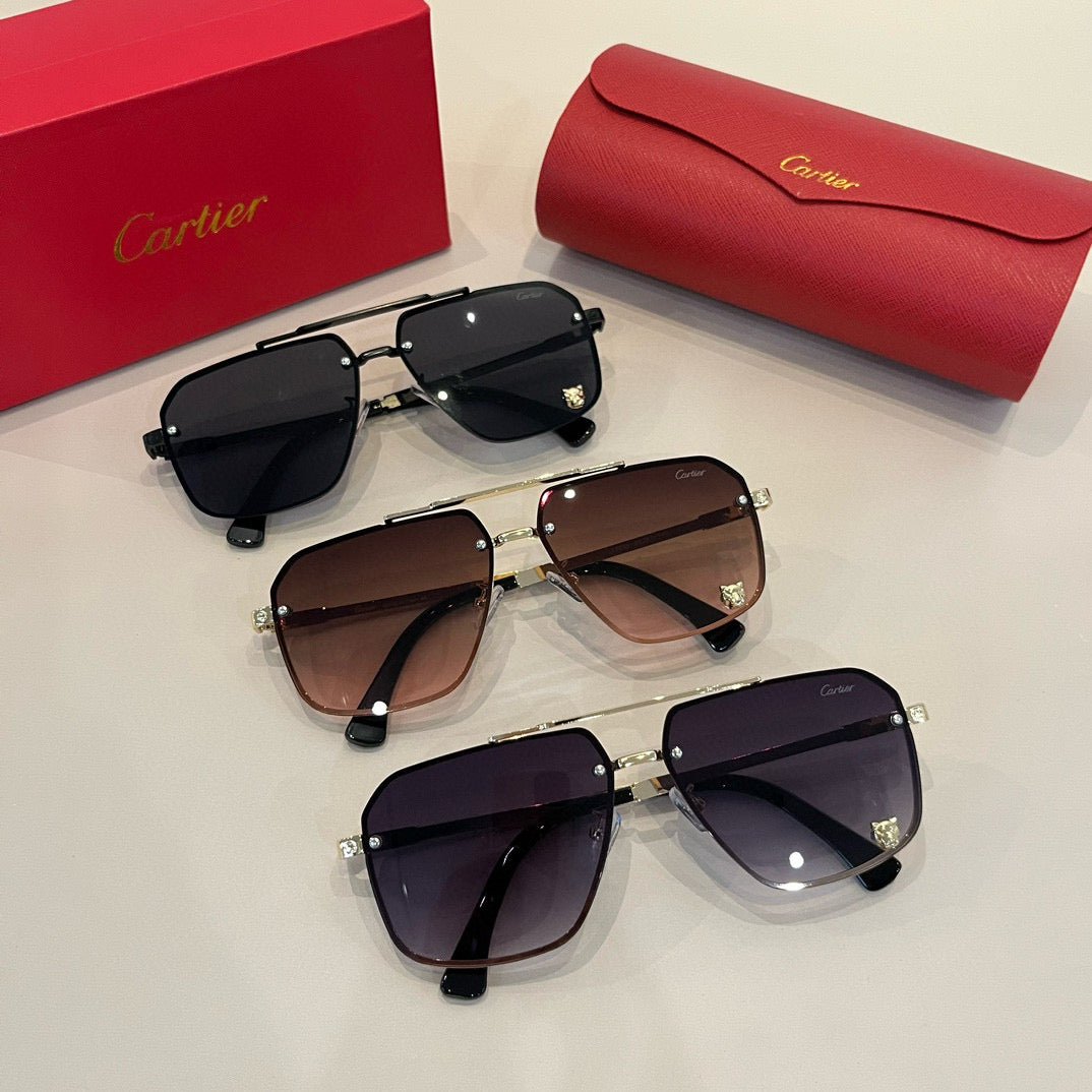 Cartier Lightweight Metal Rimless Silver Lens Sunglasses for Men & Wo - 432317 - detail image 12