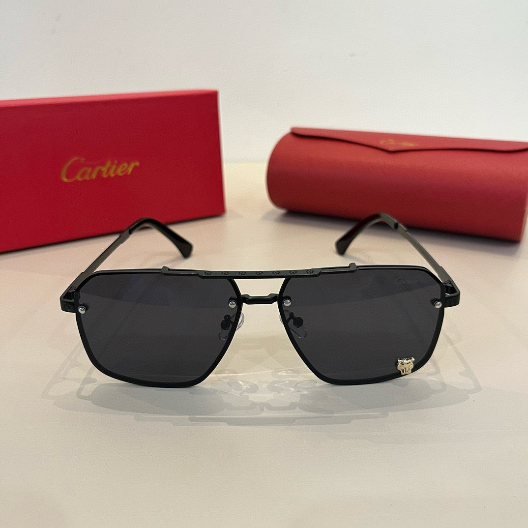 Cartier Lightweight Metal Rimless Silver Lens Sunglasses for Men & Wo - 487330 - detail image 2