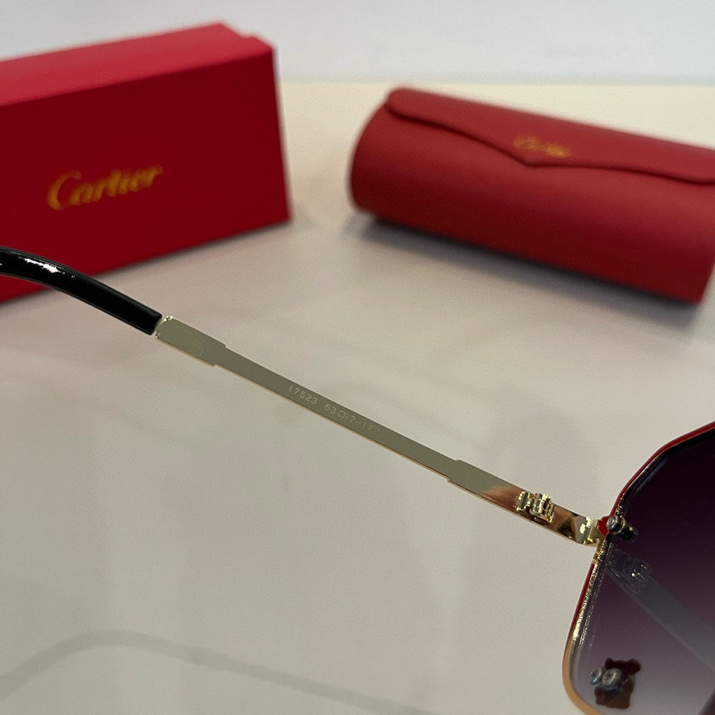 Cartier Lightweight Metal Rimless Silver Lens Sunglasses for Men & Wo - 487331 - detail image 11