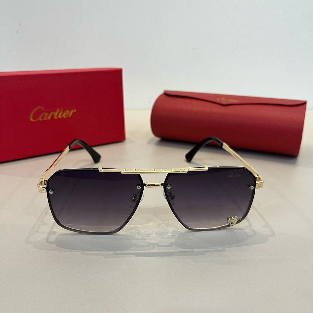 Cartier Lightweight Metal Rimless Silver Lens Sunglasses for Men & Wo - 935073 - detail image 2