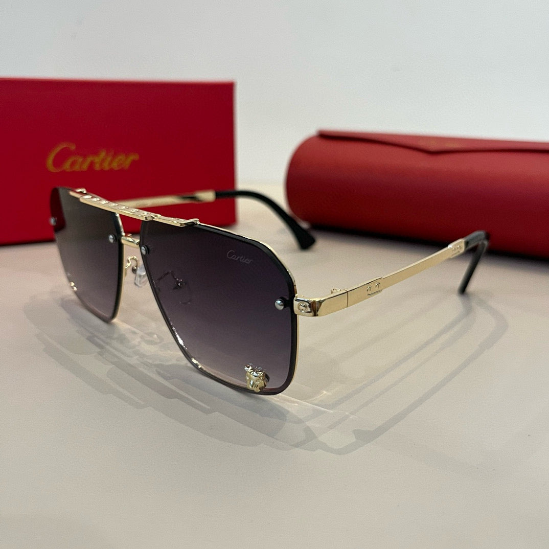 Cartier Lightweight Metal Rimless Silver Lens Sunglasses for Men & Wo - 358490 - detail image 3