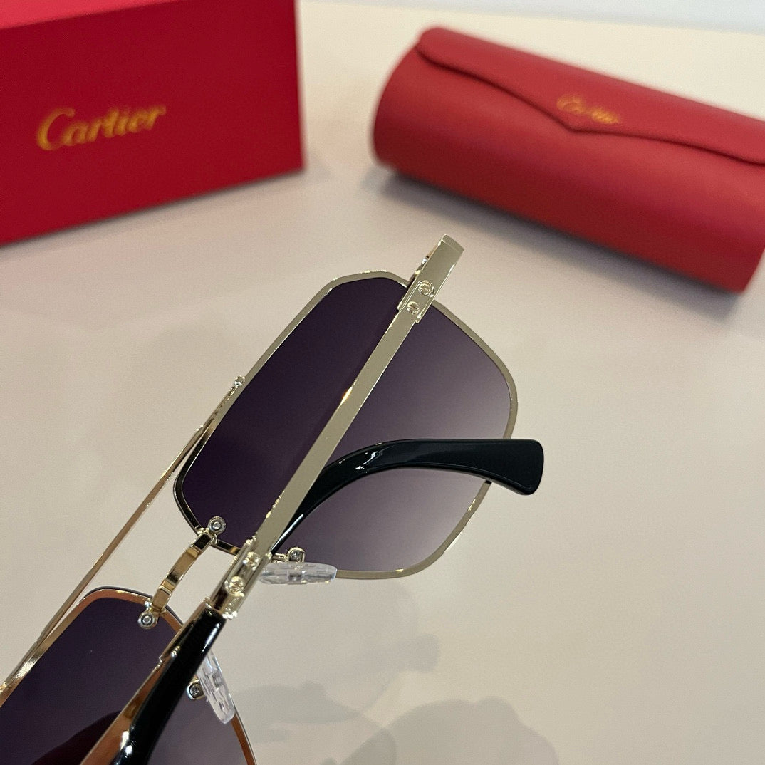 Cartier Lightweight Metal Rimless Silver Lens Sunglasses for Men & Wo - 935073 - detail image 8