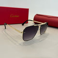 Cartier Lightweight Metal Rimless Silver Lens Sunglasses for Men & Wo - 487331
