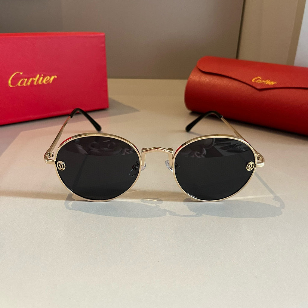 Cartier Metal Fashion Gold Lens Sunglasses for Men & Women - 358492 - detail image 2