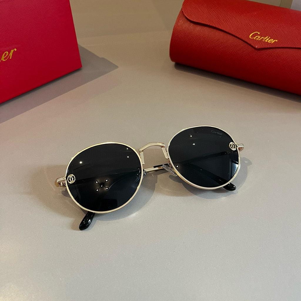 Cartier Metal Fashion Gold Lens Sunglasses for Men & Women - 358492 - detail image 6