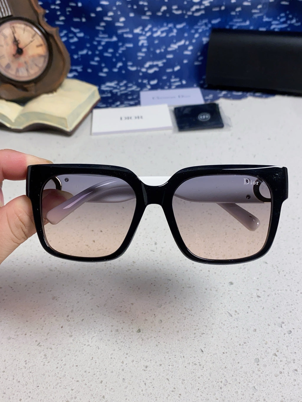 Dior Oversized Silver Lens Sunglasses for Women - 867113 - detail image 4