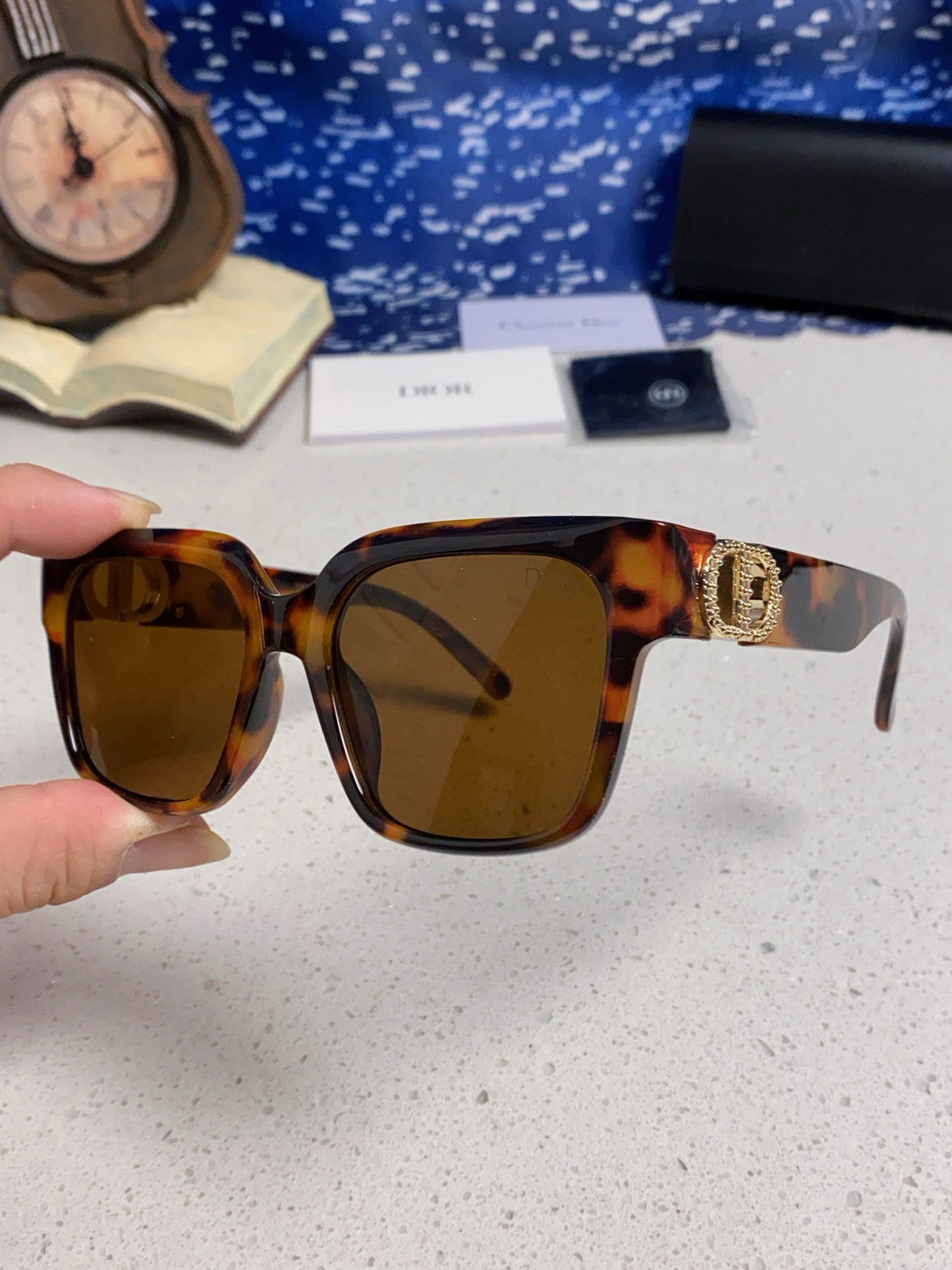 Dior Oversized Black Lens Sunglasses for Women - 415537 - detail image 6