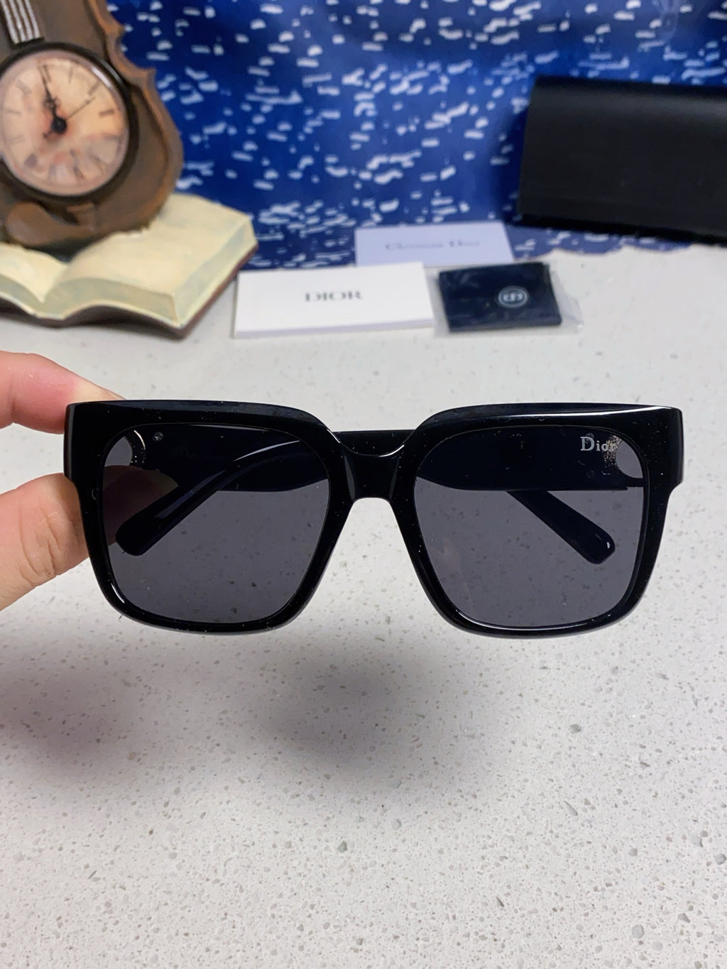 Dior Oversized Black Lens Sunglasses for Women - detail image 4