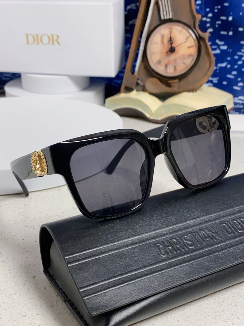 Dior Oversized Black Lens Sunglasses for Women - 415538 - detail image 10