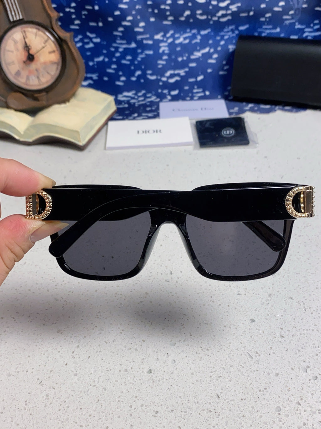 Dior Oversized Black Lens Sunglasses for Women - 415538 - detail image 5