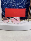 Cartier Lightweight Metal Rimless Silver Lens Sunglasses for Women - 415847