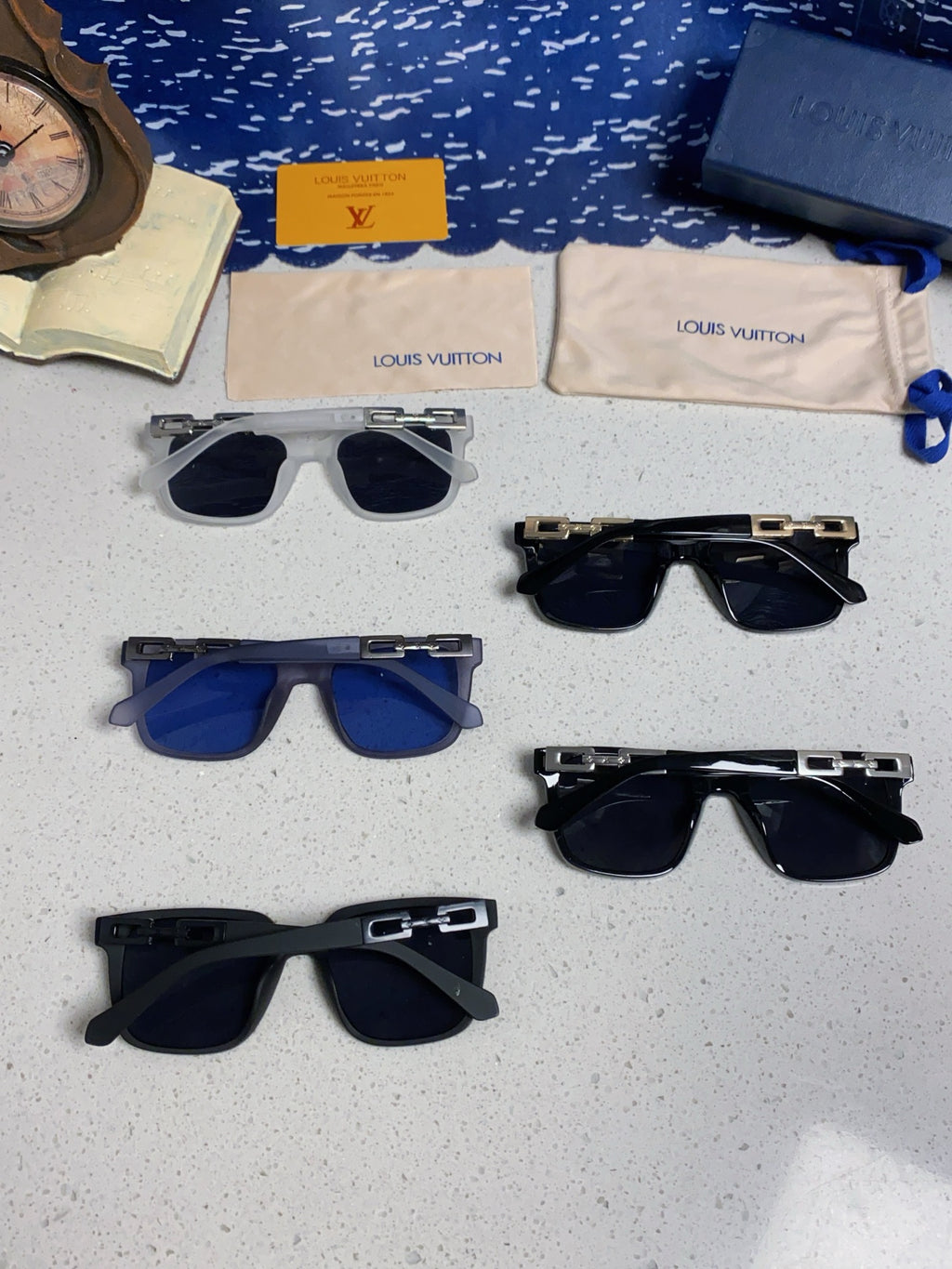 Louis Vuitton Square Blue Lens Sunglasses for Men & Women - 448544 - detail image 11