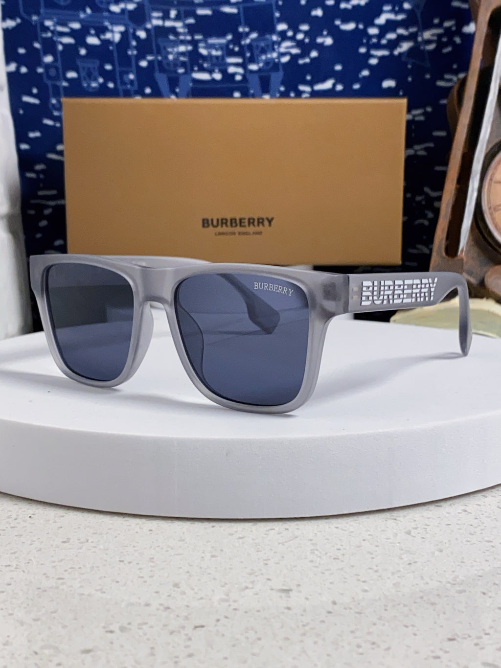 Burberry Fashion Blue Lens Sunglasses for Men & Women - 432511