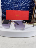 Cartier Lightweight Rimless Silver Lens Sunglasses for Men & Women - 432352