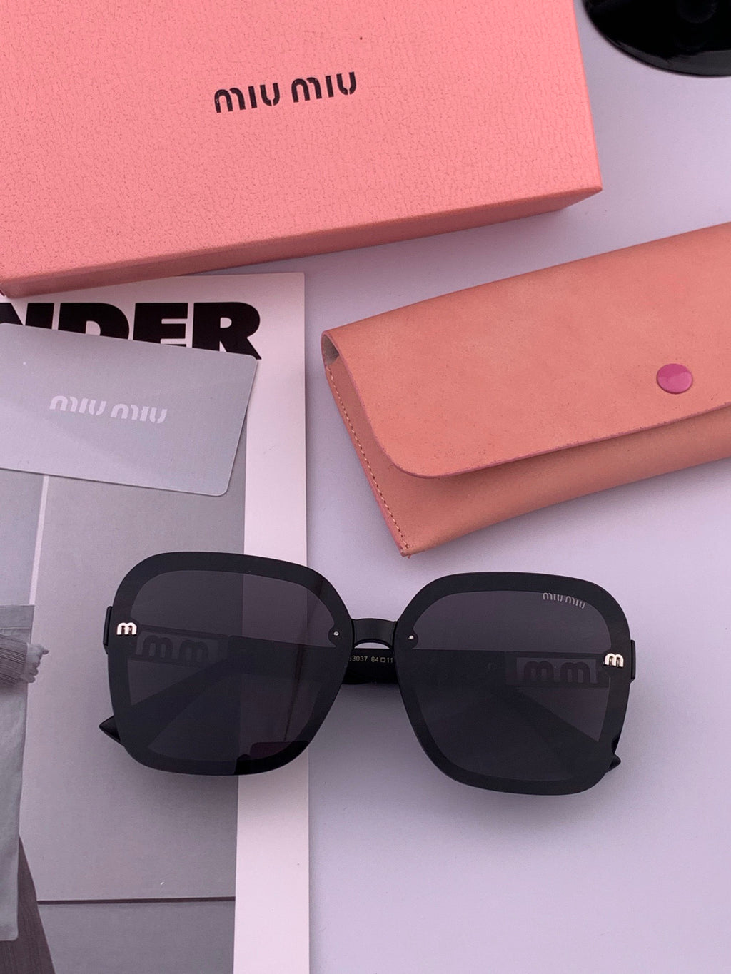 Miu Miu M4304 Fashion Gold Lens Sunglasses for Men & Women - 867227 - detail image 2