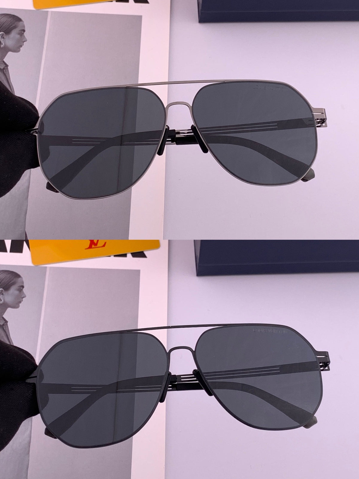 Louis Vuitton L08904 Fashion Black Lens Sunglasses for Men & Women - 866908 - detail image 5