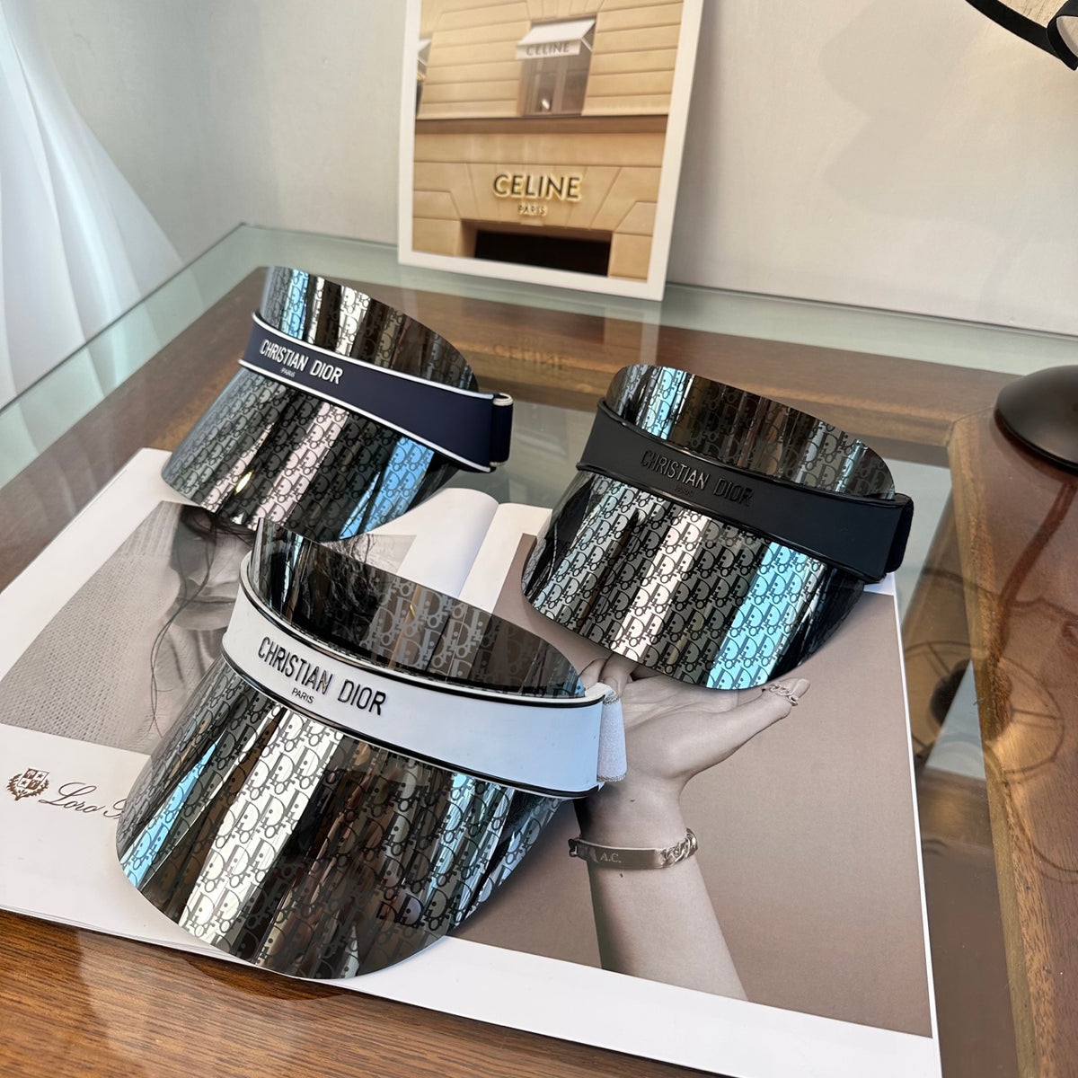 Dior Fashion Gray Sun Visor for Men & Women - 132419