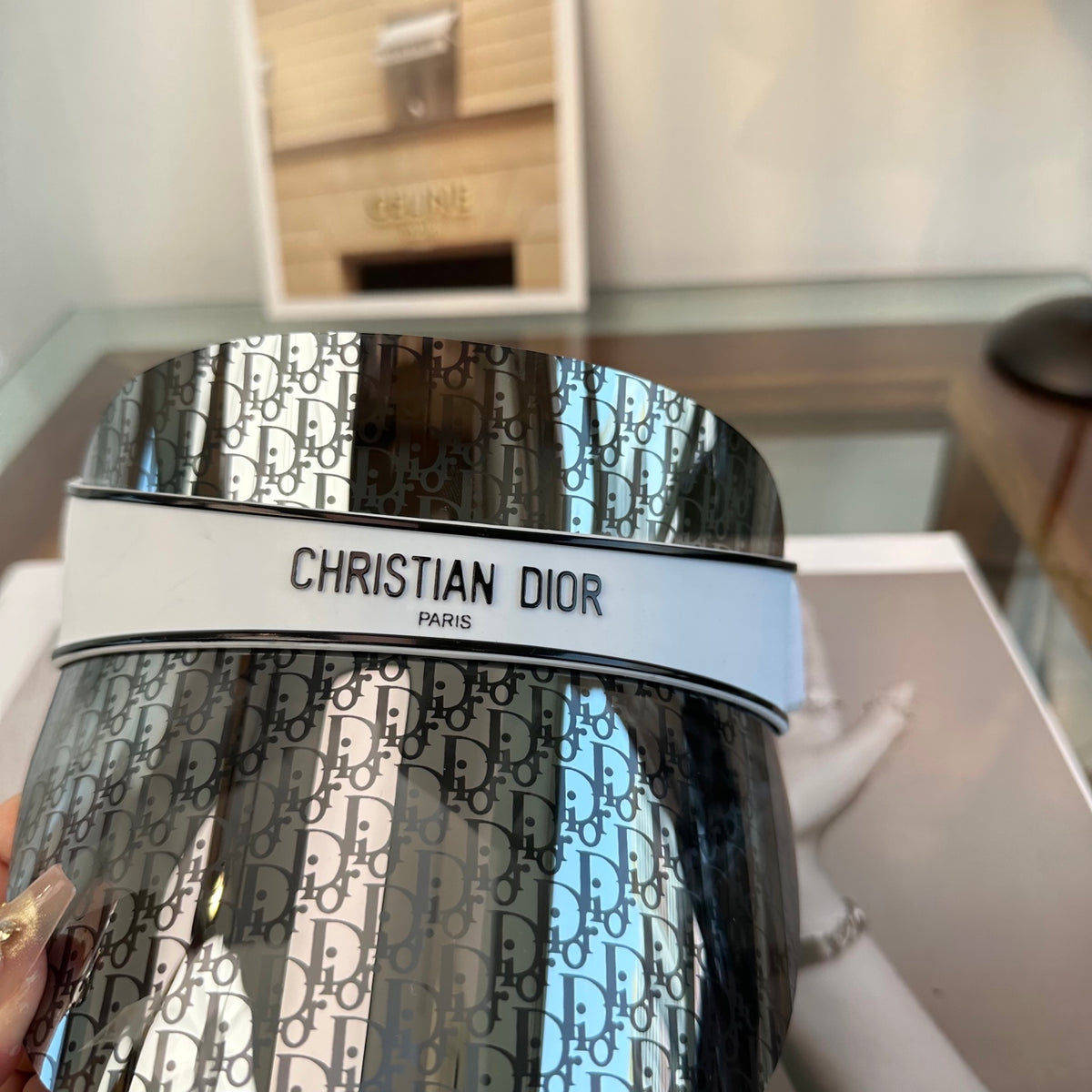Dior Fashion Gray Sun Visor for Men & Women - 431724 - detail image 6