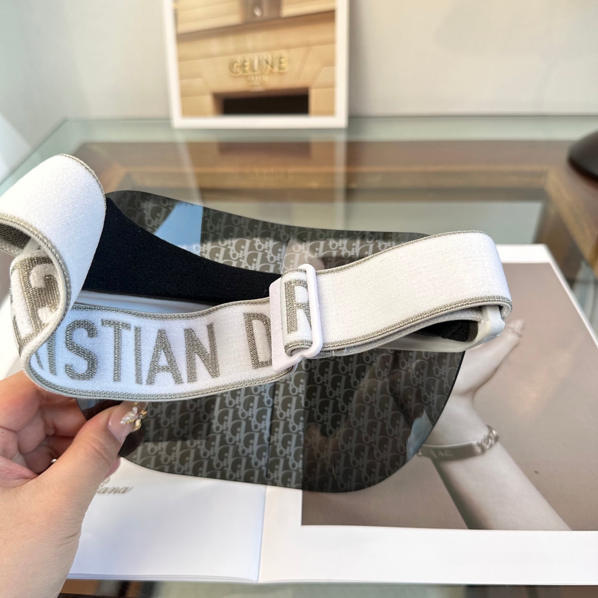 Dior Fashion Gray Sun Visor for Men & Women - 132419 - detail image 10