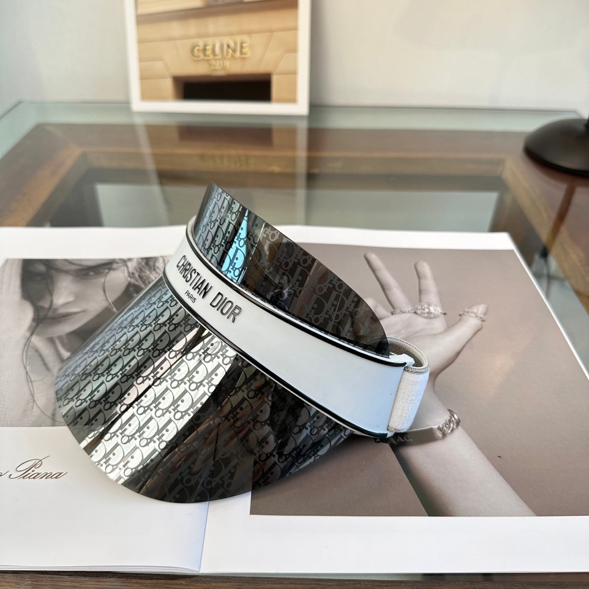 Dior Fashion Gray Sun Visor for Men & Women - 431724 - detail image 3