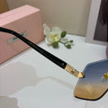 Miu Miu Square Brown Lens Sunglasses for Men & Women - 132601