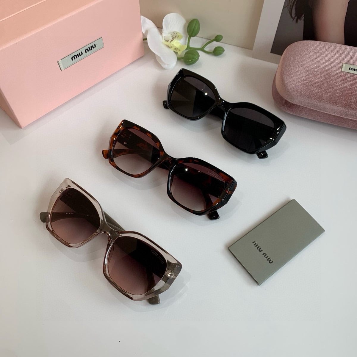 Miu Miu Square Red Lens Sunglasses for Men & Women - 382987 - detail image 2